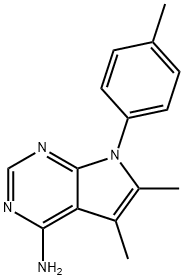 5,6-二甲基-7-(4-甲基苯基)-7H-吡咯并[2,3-D]嘧啶-4-胺 结构式