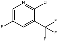 2-クロロ-5-フルオロ-3-(トリフルオロメチル)ピリジン 化学構造式