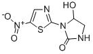 5-ヒドロキシ-1-(5-ニトロ-2-チアゾリル)-2-イミダゾリジノン 化学構造式