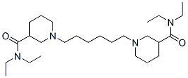 1,6-bis(3-(N,N-diethylcarbamoyl)piperidino)hexane Struktur