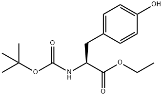 N-(tert-ブトキシカルボニル)-L-チロシンエチル 化学構造式