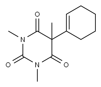 5-(1-シクロヘキセン-1-イル)-1,3,5-トリメチル-2,4,6(1H,3H,5H)-ピリミジントリオン 化学構造式