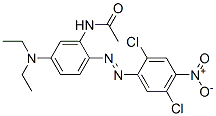 N-[2-(2,5-ジクロロ-4-ニトロフェニルアゾ)-5-(ジエチルアミノ)フェニル]アセトアミド 化学構造式