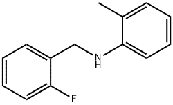 N-(2-フルオロベンジル)-2-メチルアニリン 化学構造式