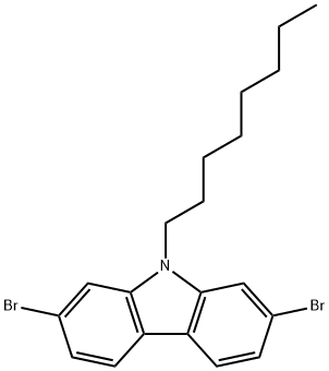 N-Octyl-2,7-dibromocarbazole Struktur