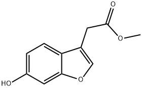 (6-HYDROXY-BENZOFURAN-3-YL)-ACETIC ACID METHYL ESTER 化学構造式