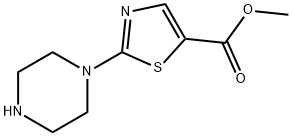 2-(1-哌嗪基)-5噻唑羧酸甲酯, 726185-68-8, 结构式