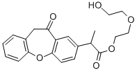 2-(2-Hydroxyethoxy)ethyl dl-2-(10,11-dihydro-11-oxodibenz(b,f)oxepin-2 -yl)propionate|