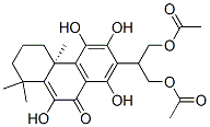 (4aS)-7-[2-Acetoxy-1-(acetoxymethyl)ethyl]-2,3,4,4a-tetrahydro-5,6,8,10-tetrahydroxy-1,1,4a-trimethyl-9(1H)-phenanthrenone Struktur