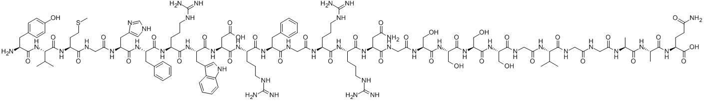 TYR-VAL-MET-GLY-HIS-PHE-ARG-TRP-ASP-ARG-PHE-GLY-ARG-ARG-ASN-GLY-SER-SER-SER-SER-GLY-VAL-GLY-GLY-ALA-ALA-GLN, 72629-64-2, 结构式