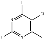 5-クロロ-2,4-ジフルオロ-6-メチルピリミジン 化学構造式