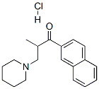 2-methyl-1-(2-naphthyl)-3-piperidinopropan-1-one hydrochloride Structure