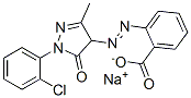 2-[[[1-(2-Chlorophenyl)-4,5-dihydro-3-methyl-5-oxo-1H-pyrazol]-4-yl]azo]benzoic acid sodium salt Structure