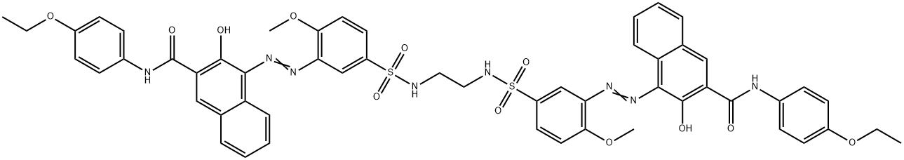 4,4'-[ethylenebis[iminosulphonyl(6-methoxy-3,1-phenylene)azo]]bis[N-(4-ethoxyphenyl)-3-hydroxynaphthalene-2-carboxamide] 结构式