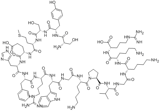 副腎皮質刺激ホルモンフラグメント 1-17 ヒト, ラット 化学構造式