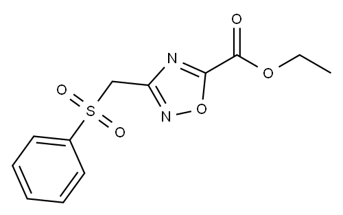 ethyl 3-[(phenylsulfonyl)methyl]-1,2,4-oxadiazole-5-carboxylate Structure