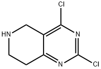 2,4-ジクロロ-5,6,7,8-テトラヒドロピリド[4,3-D]ピリミジン 化学構造式