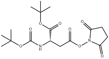 N-T-BOC-B-叔丁基-L-天冬氨酸 N-羟基丁二酰亚胺 结构式