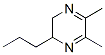Pyrazine, 2,3-dihydro-5,6-dimethyl-2-propyl- (9CI) Structure