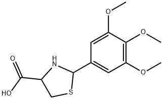2-(3,4,5-TRIMETHOXYPHENYL)-1,3-THIAZOLIDINE-4-CARBOXYLIC ACID Structure
