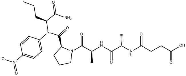 SUC-ALA-ALA-PRO-NVA-PNA, 72682-71-4, 结构式