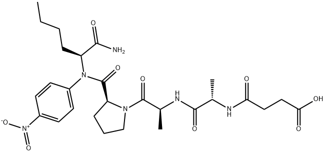 SUC-ALA-ALA-PRO-NLE-PNA 化学構造式