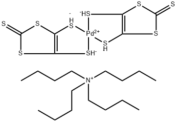 BIS(TETRA-N-BUTYLAMMONIUM) BIS(1,3-DITHIOLE-2-THIONE-4,5-DITHIOLATO)PALLADIUM(II) Structure