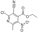 2 -氯- 3 -氰基- 6 -甲基- 5 -硝基异烟酸乙酯 结构式