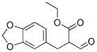 ethyl alpha-formyl-1,3-benzodioxole-5-propanoate 结构式