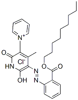 1-[[1,2-ジヒドロ-6-ヒドロキシ-4-メチル-5-[2-(ノニルオキシカルボニル)フェニルアゾ]-2-オキソピリジン]-3-イル]ピリジニウム・クロリド 化学構造式