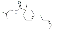 2-methylpropyl 1-methyl-3-(4-methyl-3-pentenyl)cyclohex-3-ene-1-carboxylate Struktur