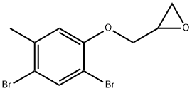 2-(2,4-ジブロモ-5-メチルフェノキシメチル)オキシラン 化学構造式