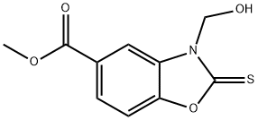 2,3-DIHYDRO-3-(HYDROXYMETHYL)-2-THIOXO-5-BENZOXAZOLECARBOXYLIC ACID METHYL ESTER Structure