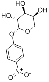4-ニトロフェニルΒ-L-アラビノピラノシド 化学構造式