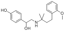 2-[[3-(2-メトキシフェニル)-1,1-ジメチルプロピル]アミノ]-1-(p-ヒドロキシフェニル)エタノール 化学構造式