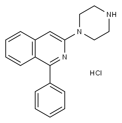 1-Phenyl-3-(1-piperazinyl)isoquinoline monohydrochloride Struktur