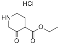 3-氧代哌啶-4-甲酸乙酯盐酸盐, 72738-09-1, 结构式