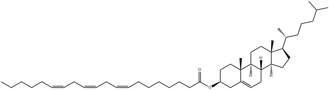 [(3S,8S,9S,10R,13R,14S,17R)-10,13-dimethyl-17-[(2R)-6-methylheptan-2-yl]-2,3,4,7,8,9,11,12,14,15,16,17-dodecahydro-1H-cyclopenta[a]phenanthren-3-yl] (8Z,11Z,14Z)-icosa-8,11,14-trienoate 结构式