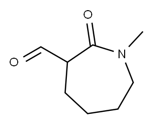 1H-Azepine-3-carboxaldehyde, hexahydro-1-methyl-2-oxo- (9CI) 化学構造式