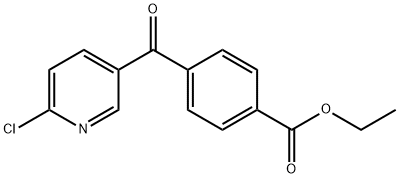 4-(6-CHLOROPYRIDINE-3-CARBONYL)BENZOIC ACID ETHYL ESTER Struktur