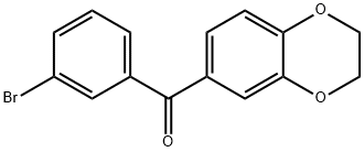 3-ブロモ-3',4'-(エチレンジオキシ)ベンゾフェノン 化学構造式