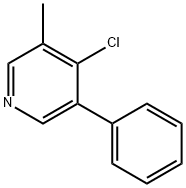 3-メチル-4-クロロ-5-フェニルピリジン 化学構造式