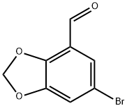 6-溴苯并[D][1,3]1,3-二氧杂环戊烯-4-甲醛 结构式