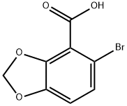 5-BROMBENZO[1,3]DIOXOL-4-CARBONSÄURE 化学構造式