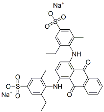 4,4'-[[(9,10-Dihydro-9,10-dioxoanthracene)-1,4-diyl]diimino]bis[3-ethyl-5-methylbenzenesulfonic acid]disodium salt Structure