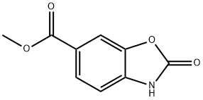 2-オキソ-2,3-ジヒドロ-1,3-ベンズオキサゾール-6-カルボン酸メチル 化学構造式
