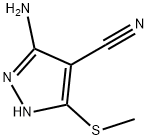 3-氨基-5-(甲基硫代)吡唑-4-腈,72760-85-1,结构式