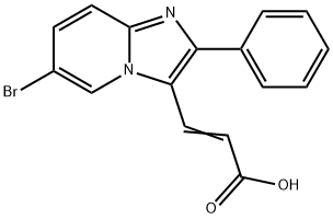 3-(6-BROMO-2-PHENYL-IMIDAZO[1,2-A]PYRIDIN-3-YL)-ACRYLIC ACID Struktur