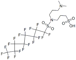 3-[[3-(dimethylamino)propyl][(heptadecafluorooctyl)sulphonyl]amino]propanesulphonic acid 结构式