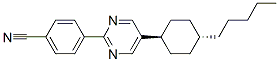 trans-4-[5-(4-Pentylcyclohexyl)-2-pyrimidinyl]benzonitrile Struktur